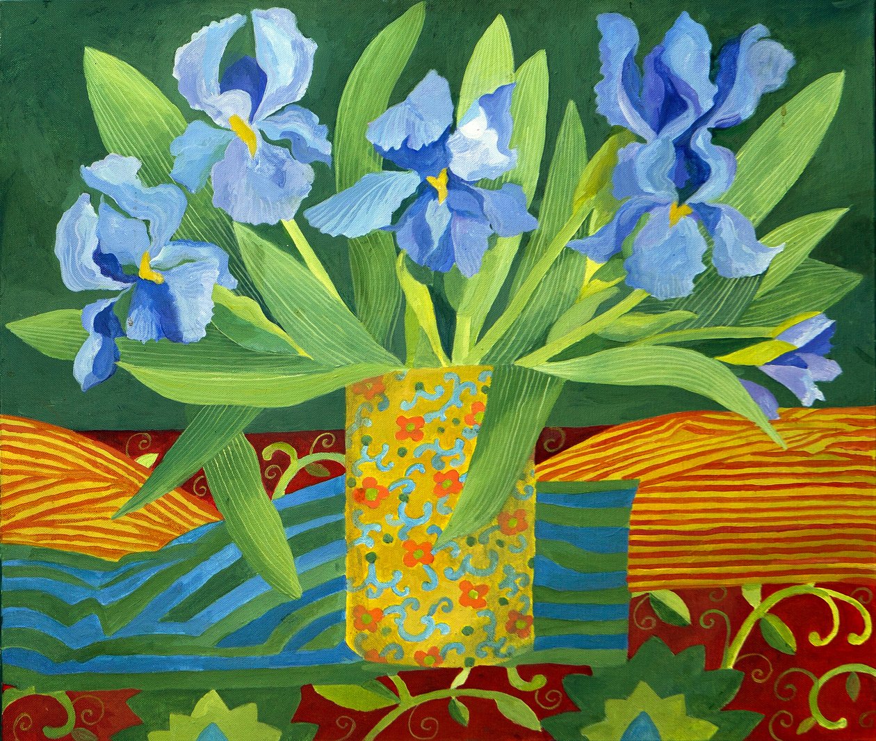 Iris, 2014 (acryl op doek) door Jennifer Abbott
