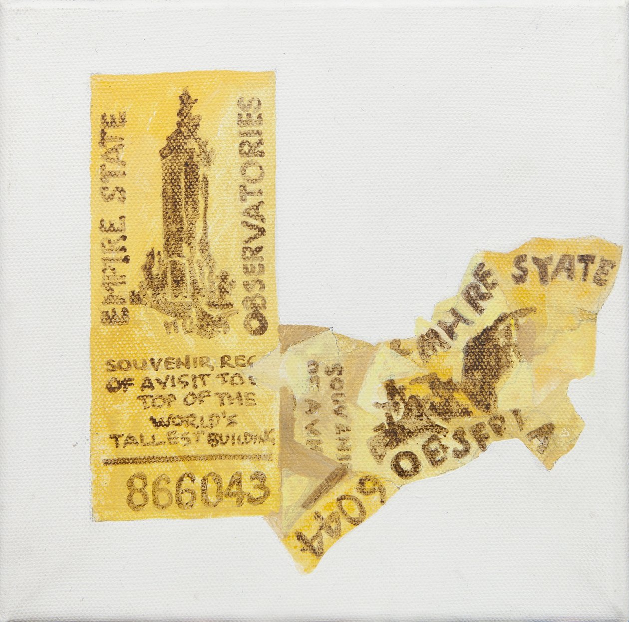 Oud kaartje van Empire State Builidng door Jennifer Abbott