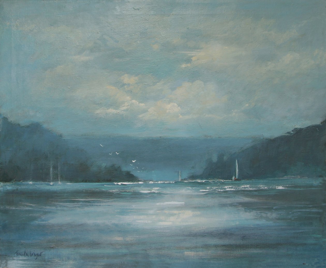 Salcombe Laat in de middag door Jennifer Wright
