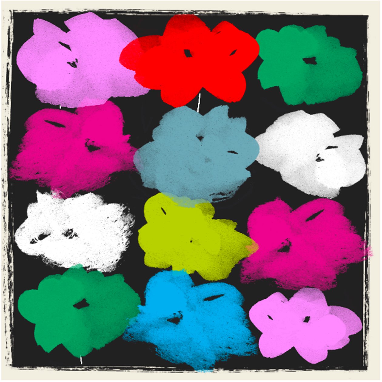 Warhole bloemen door Jenny Frean