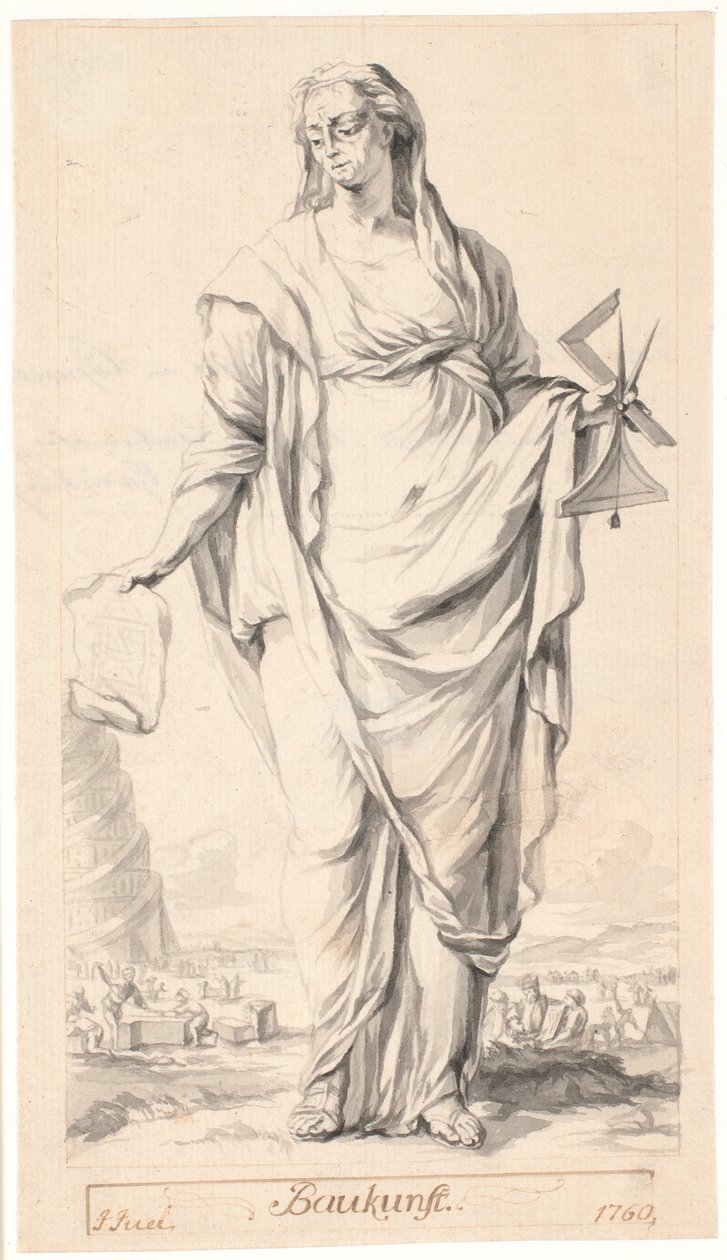 Allegorie op de bouwkunst door Jens Juel