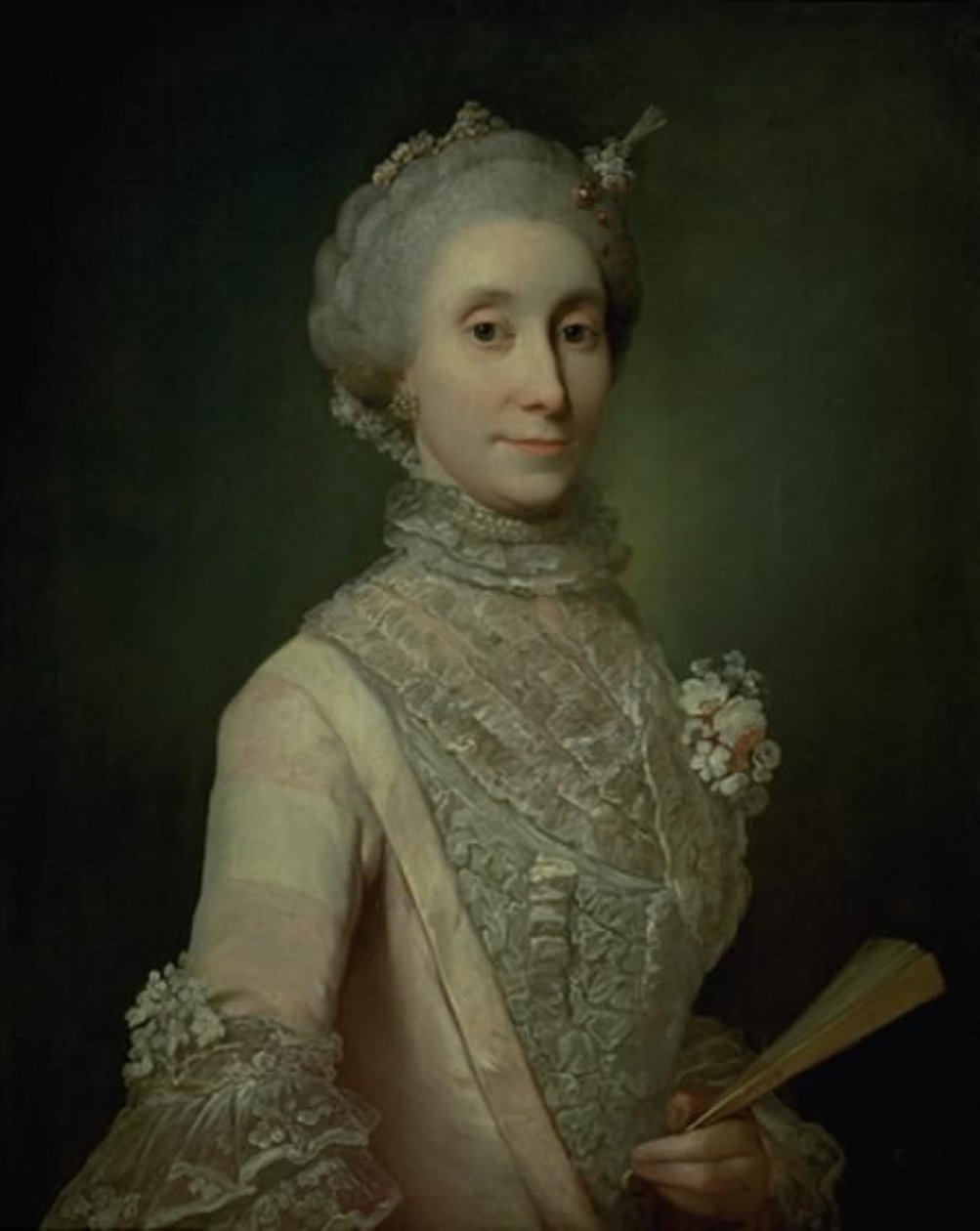 Portret van gravin Caroline Schimmelmann(?) door Jens Juel