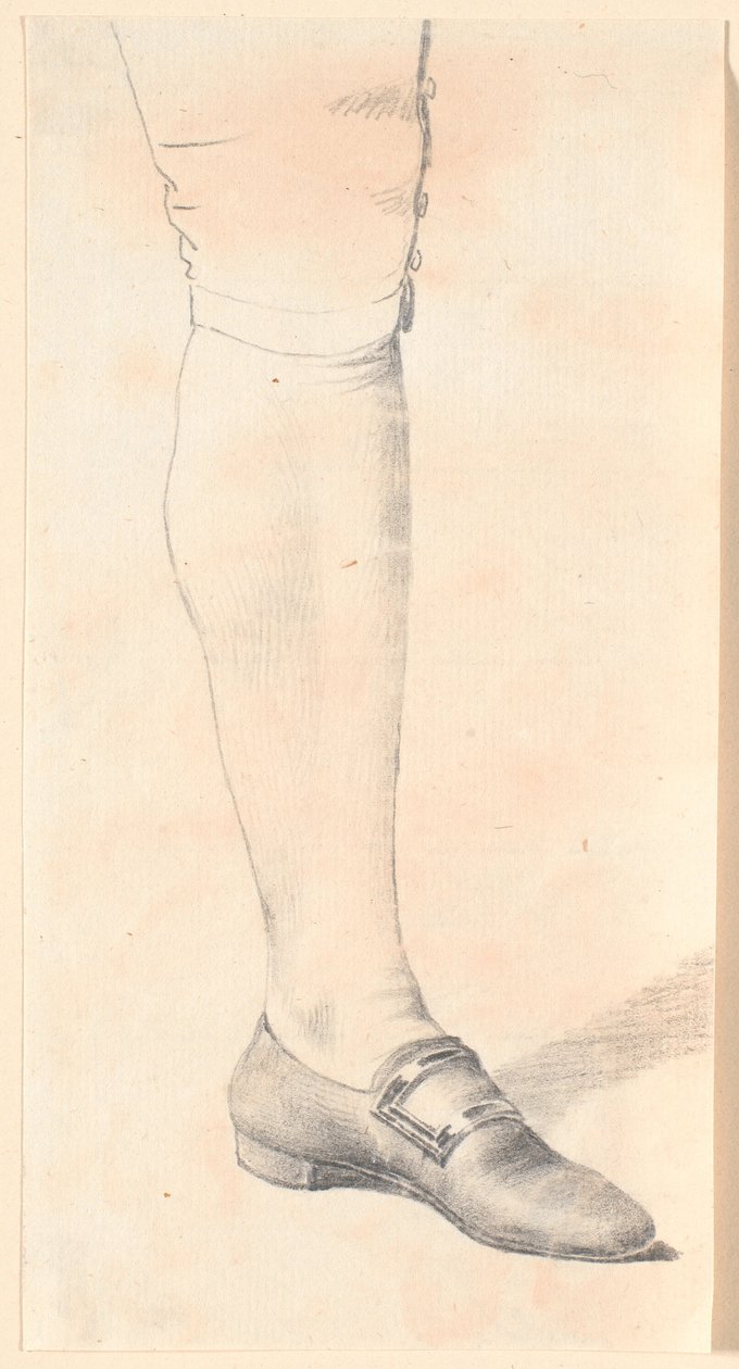 Studie van een Staand Mannenbeen door Jens Juel