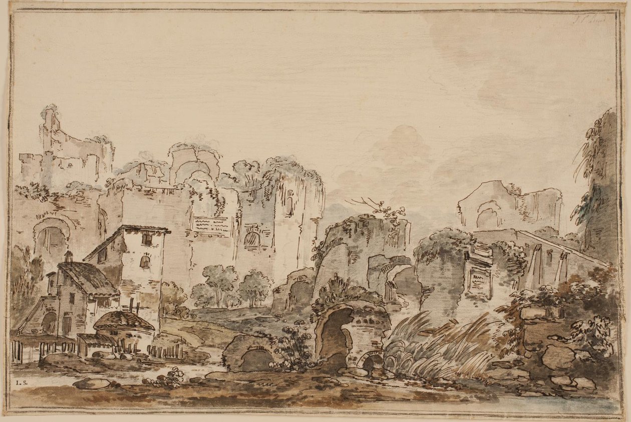 Prospect met ruïnes, het oude Rome door Jens Petersen Lund
