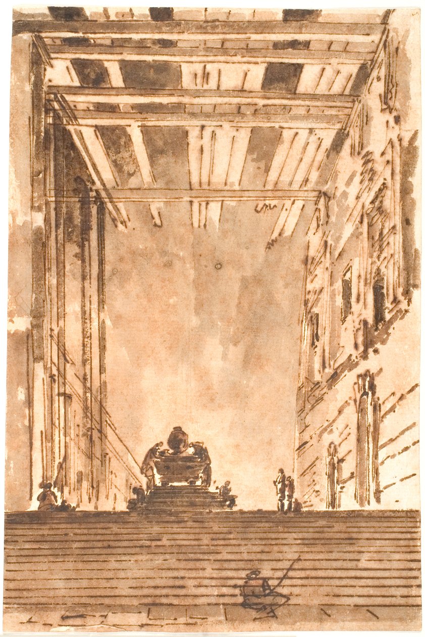 Trappenhuis en katafalk door Jens Petersen Lund