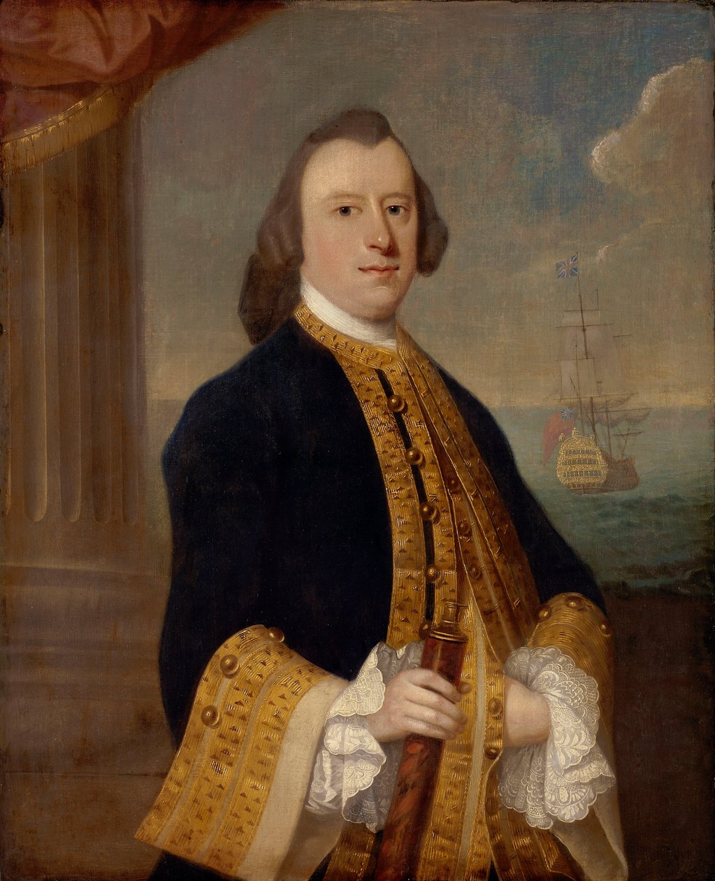 Kapitein John Reynolds (circa 1713-1788) door Jeremiah Theus