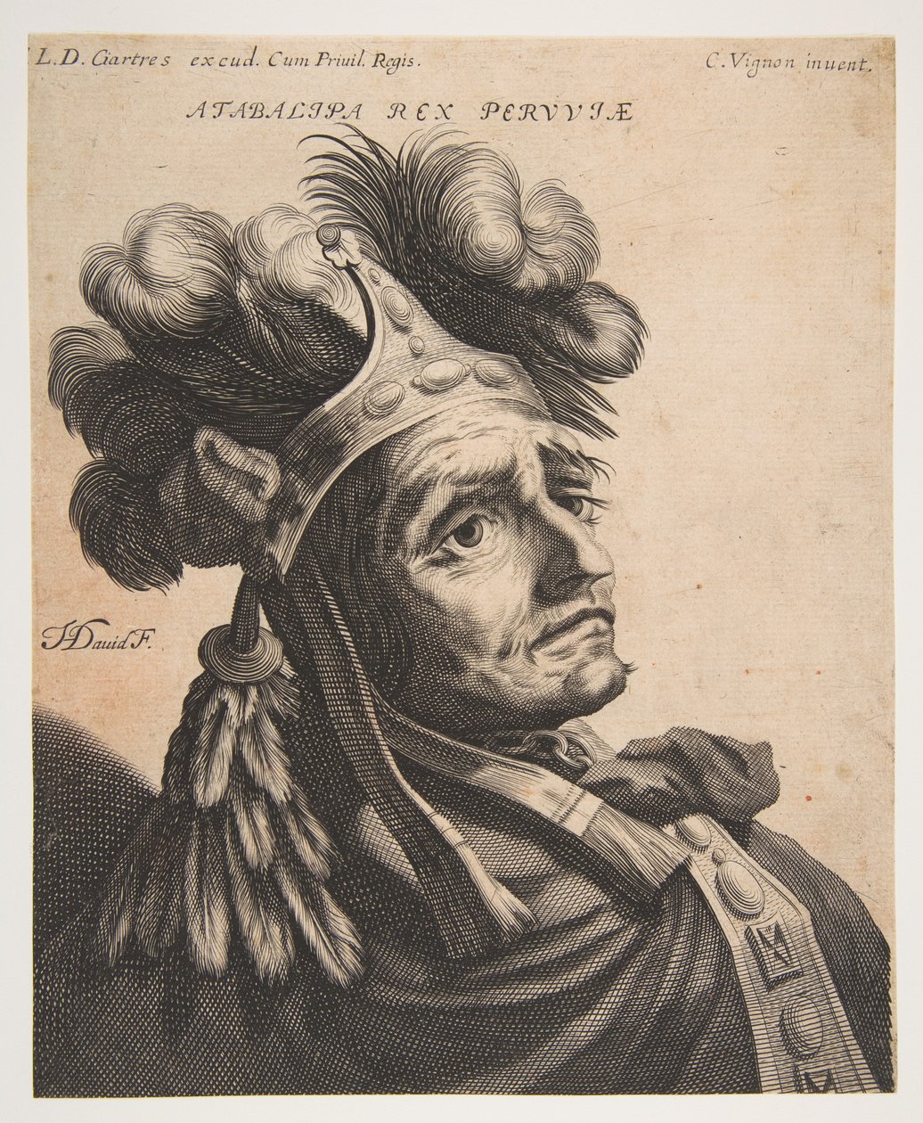 Atabalipa, Koning van Peru, ca. 1634-37 door Jerôme David