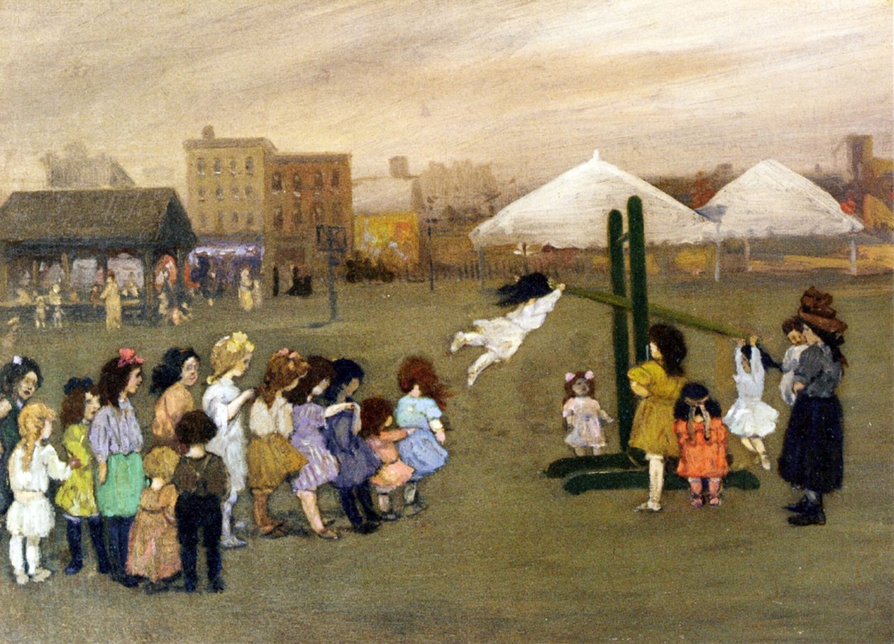Speelplaats, c.1907 door Jerome Myers