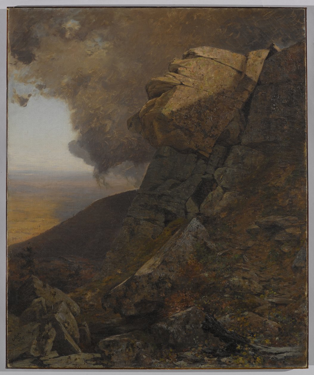 Een klif in de Kaatskills door Jervis McEntee