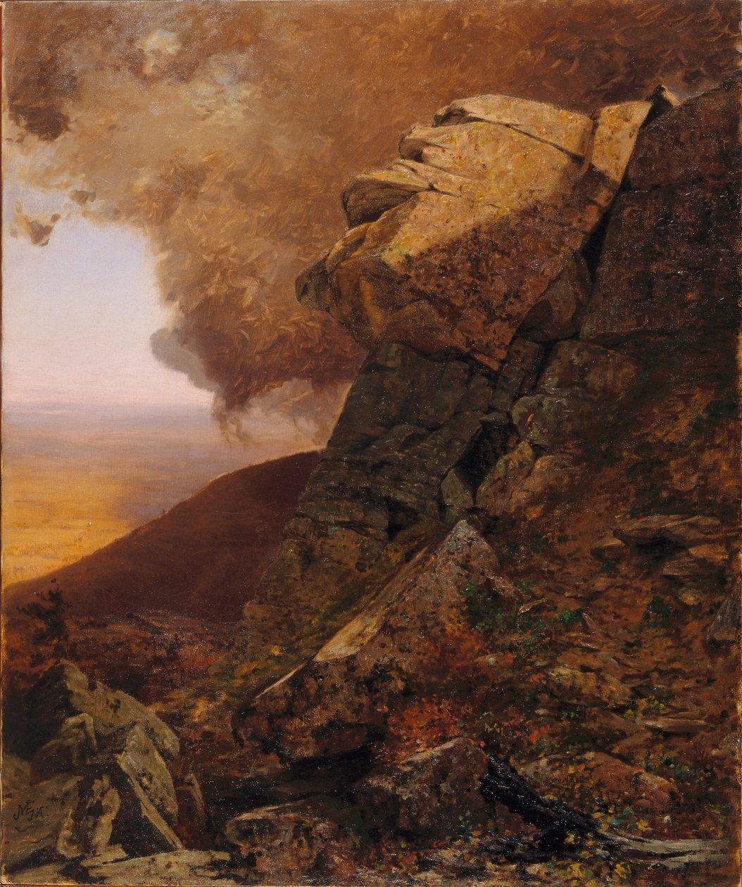 Een klif in de Katskills door Jervis McEntee