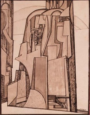 Landschap (c.1914) door Jessica Desmott