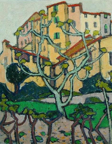 Uitzicht op Les Baux door Jessica Stewart Dismorr