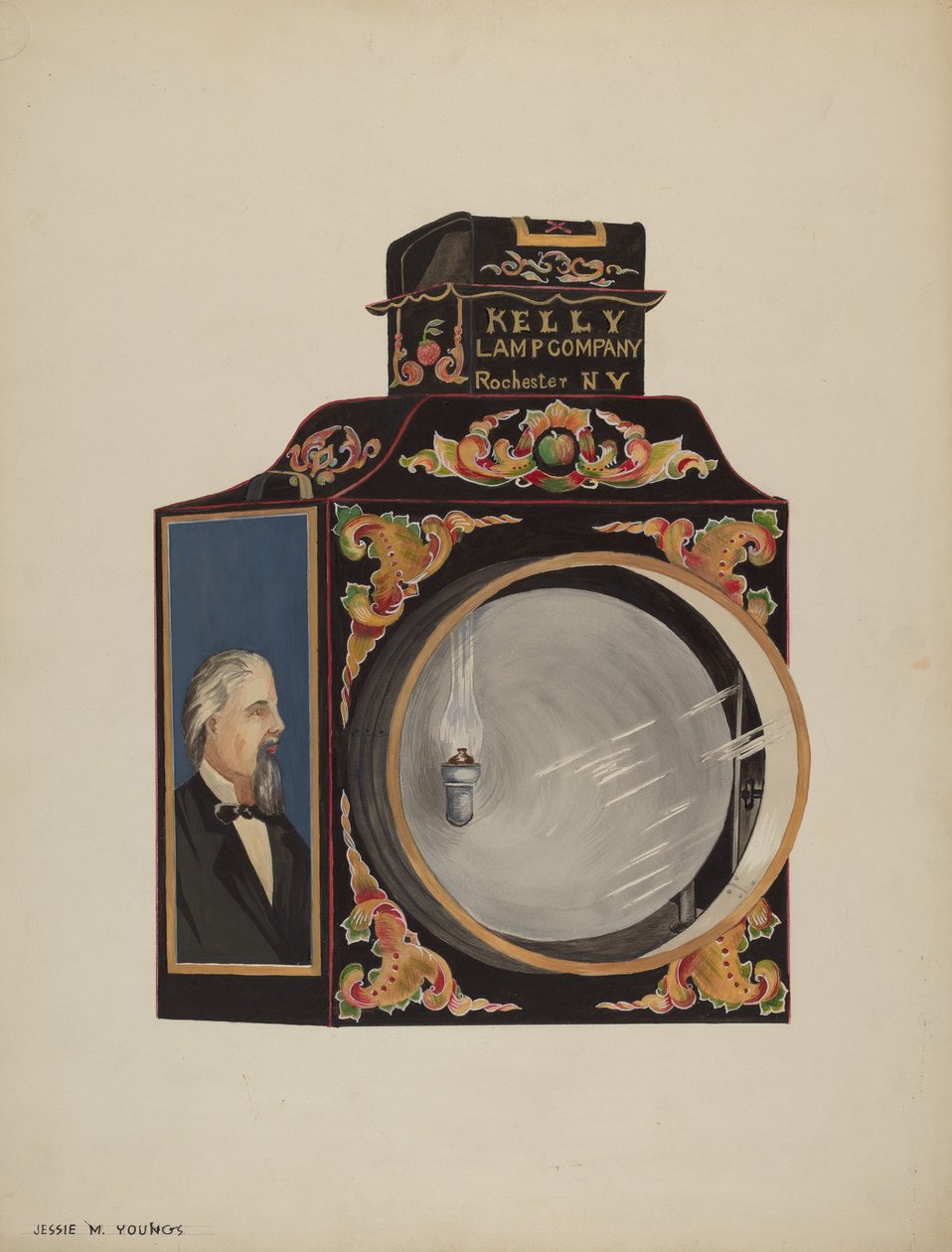 Locomotief Koplamp door Jessie M. Youngs