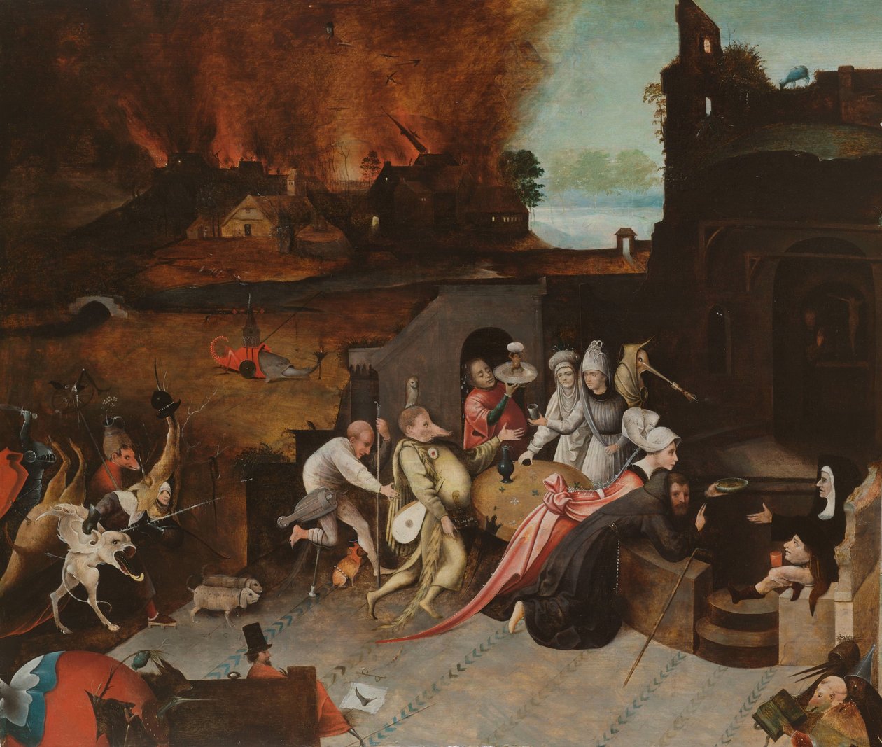 De verzoeking van St. Antonius door Jheronimus Bosch (copy after)