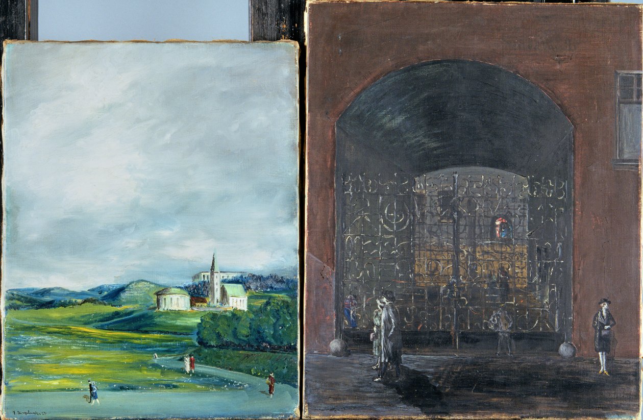 Landschap en Straatscène door Joachim Ringelnatz