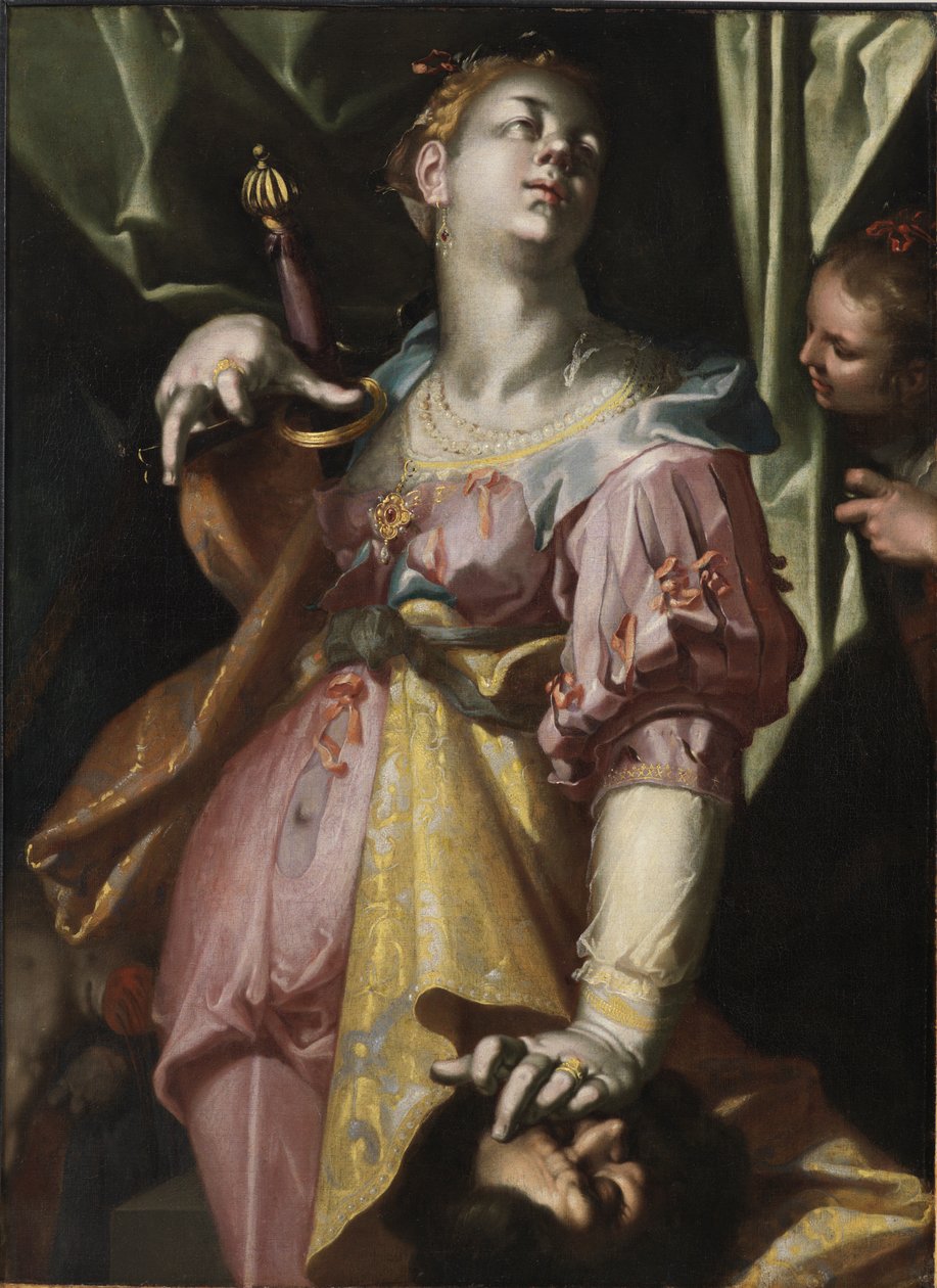 Judith en het hoofd van Holofernes door Joachim Wtewael or Utewael