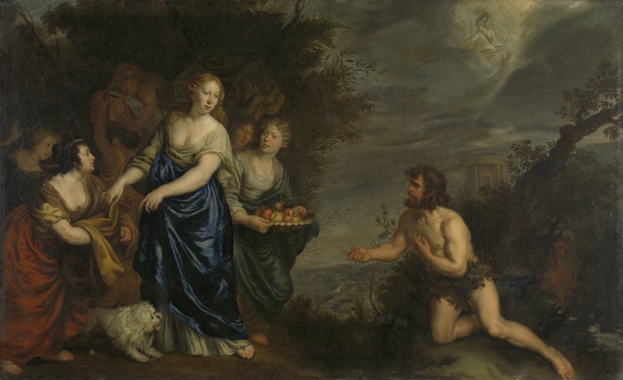 Odysseus en Nausicaa door Joachim von Sandrart (I)
