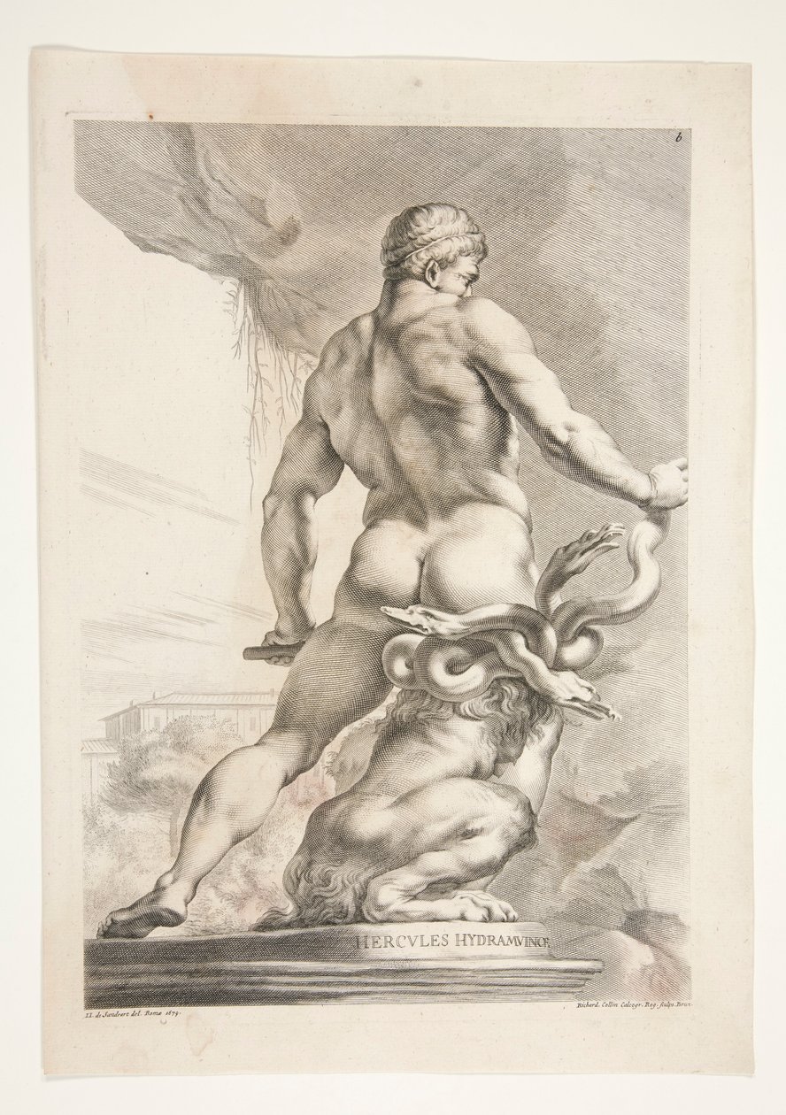 Hercules en de Hydra door Joachim von Sandrart