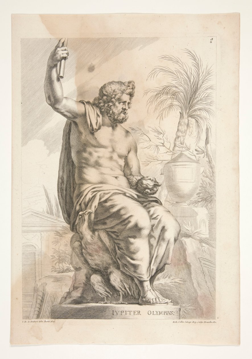 Jupiter Olympius, uit Sculpturae Veteris Admirata door Joachim von Sandrart