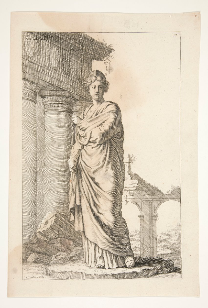 Sabina, uit Sculpturae Veteris Admirata door Joachim von Sandrart