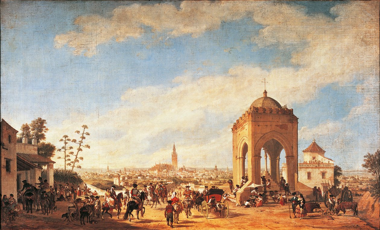 La Cruz del Campo, Sevilla door Joachin Dominguez Becquer