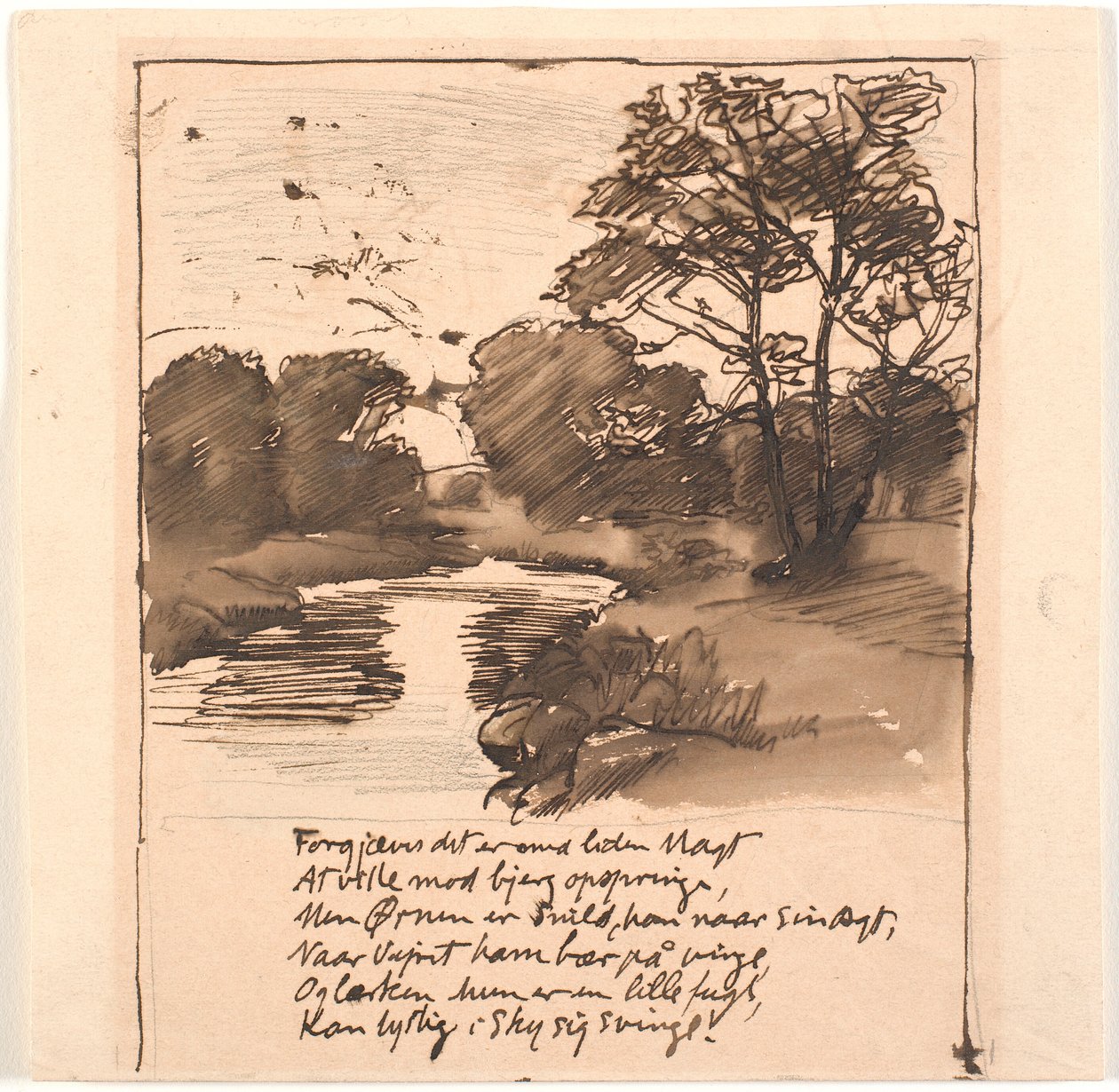 Schets voor de rivier door Joakim Frederik Skovgaard
