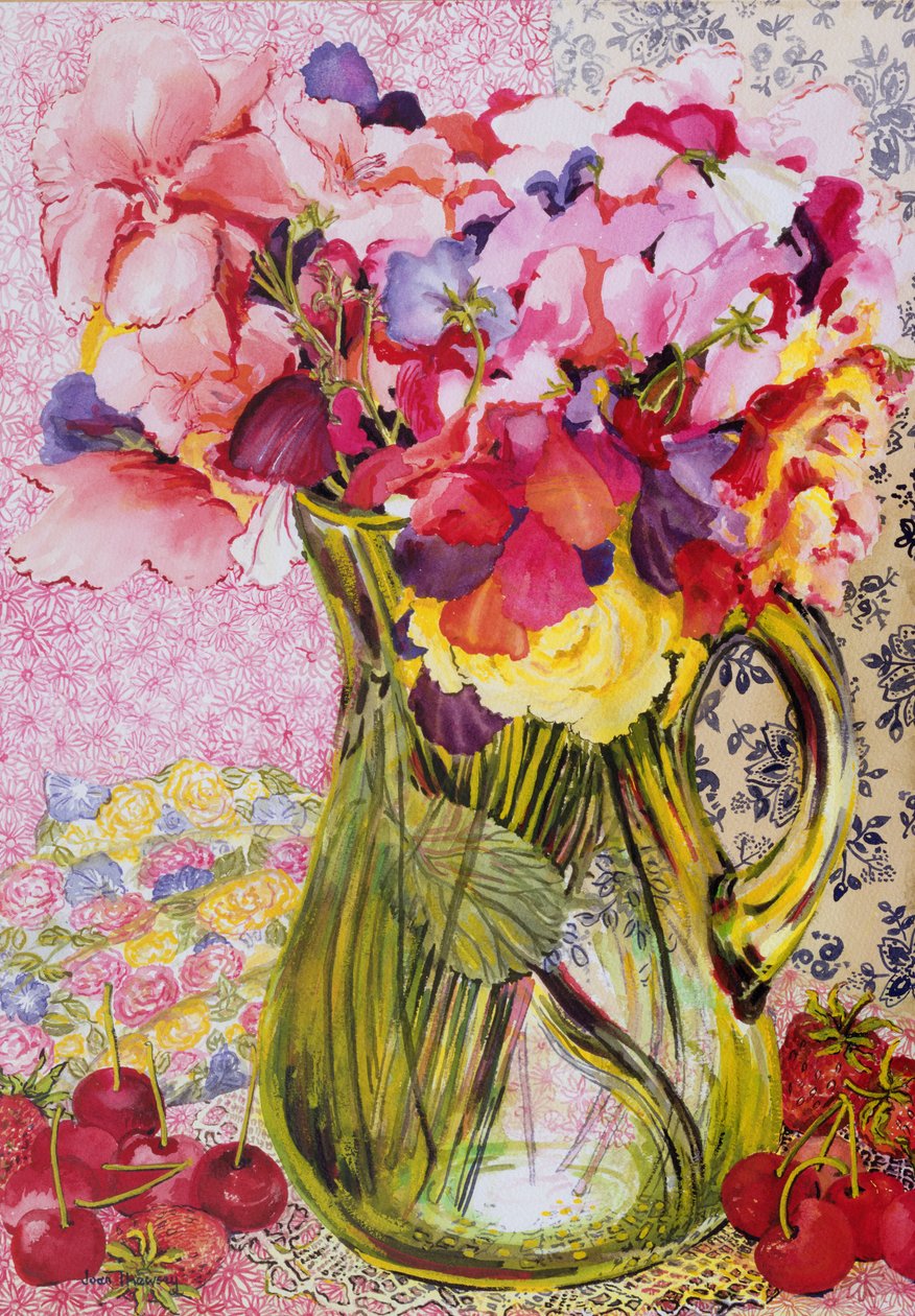 Lathyrus met kersen en aardbeien door Joan Thewsey