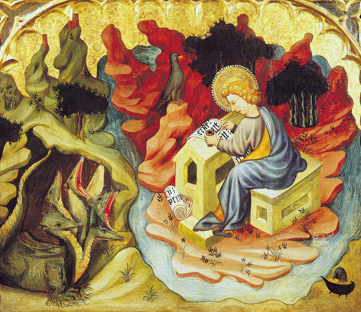 St. Johannes op Patmos door Joan or Juan Mates