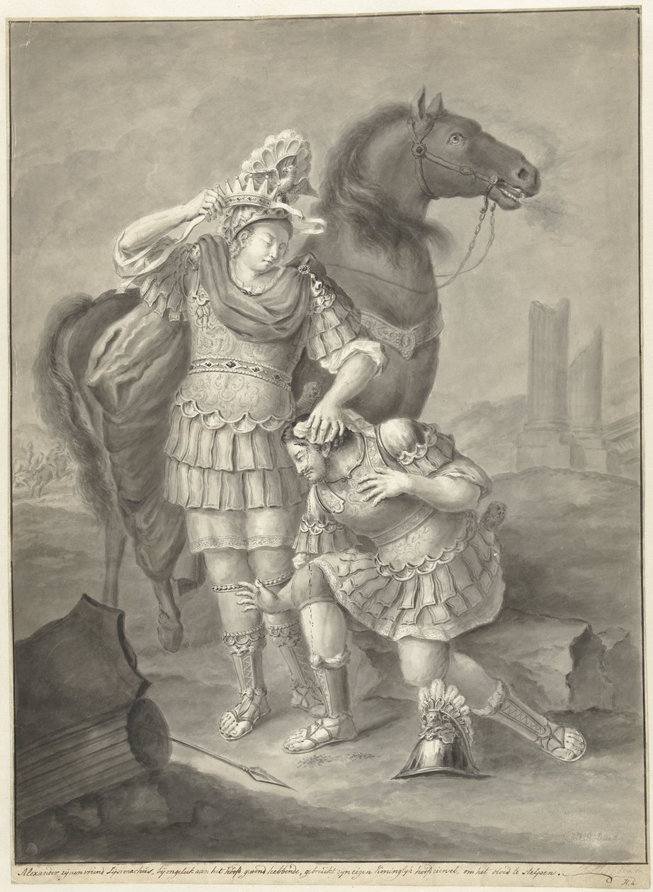 Alexander en Lysimachus door Joannis Jacobus Bijlaert