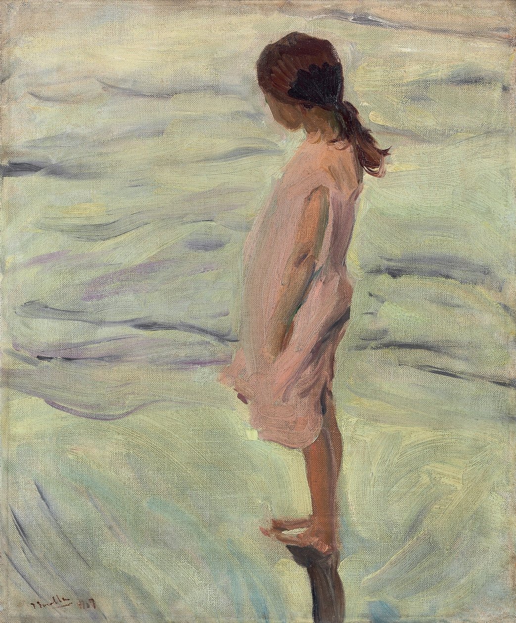 Na zonsondergang door Joaquín Sorolla