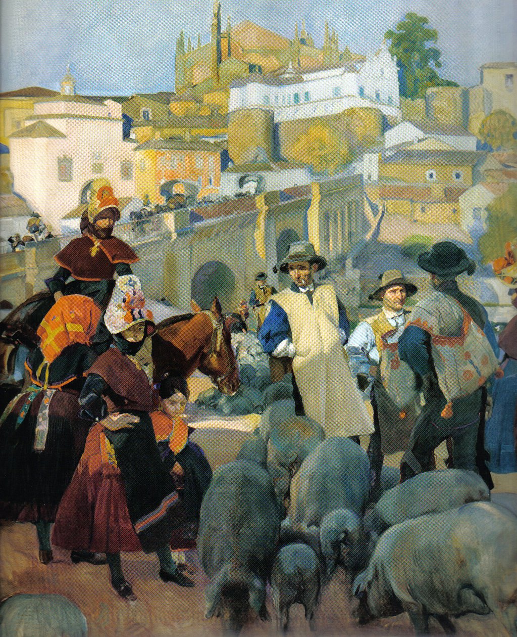 De markt door Joaquín Sorolla