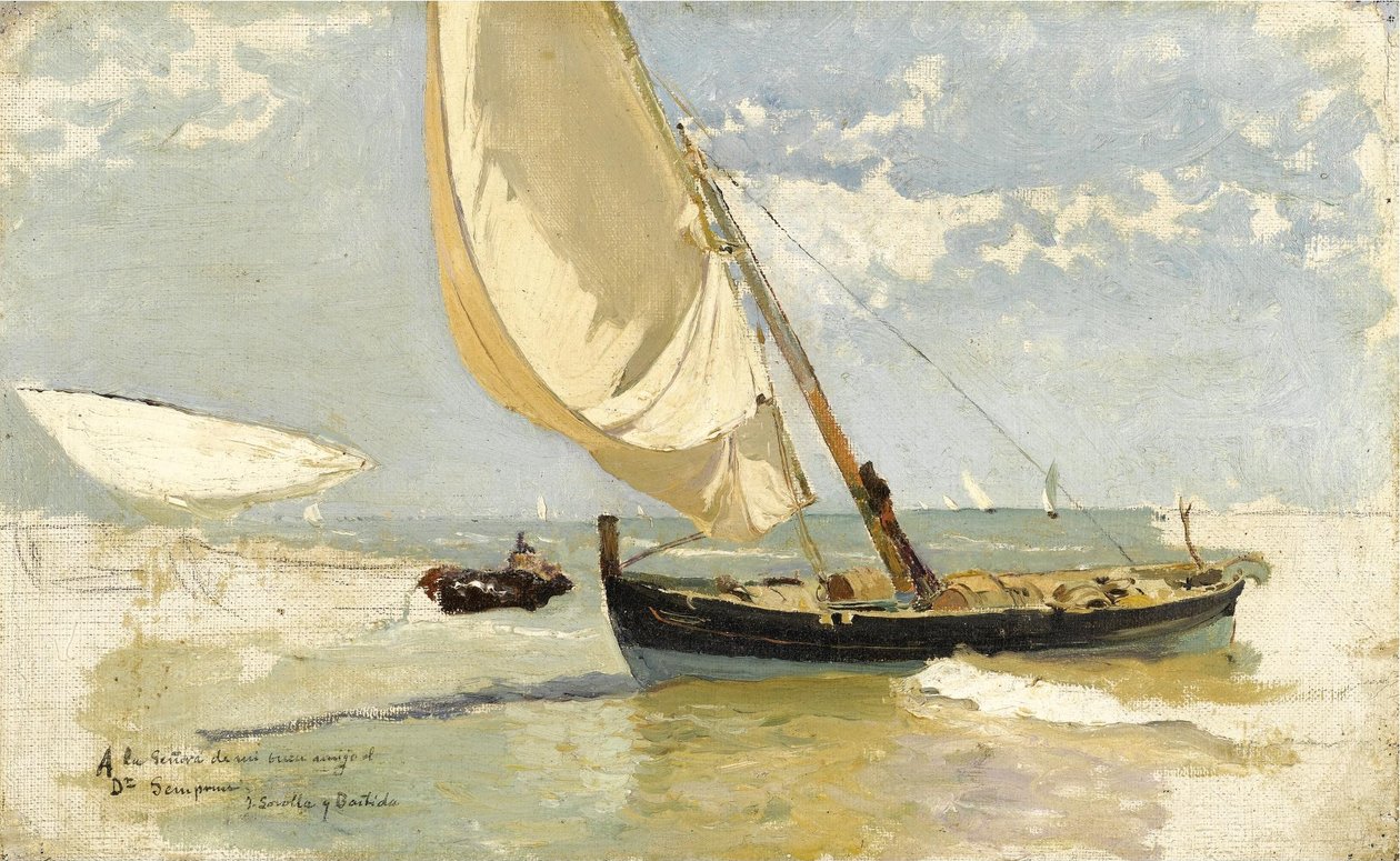 Strandstudie door Joaquín Sorolla