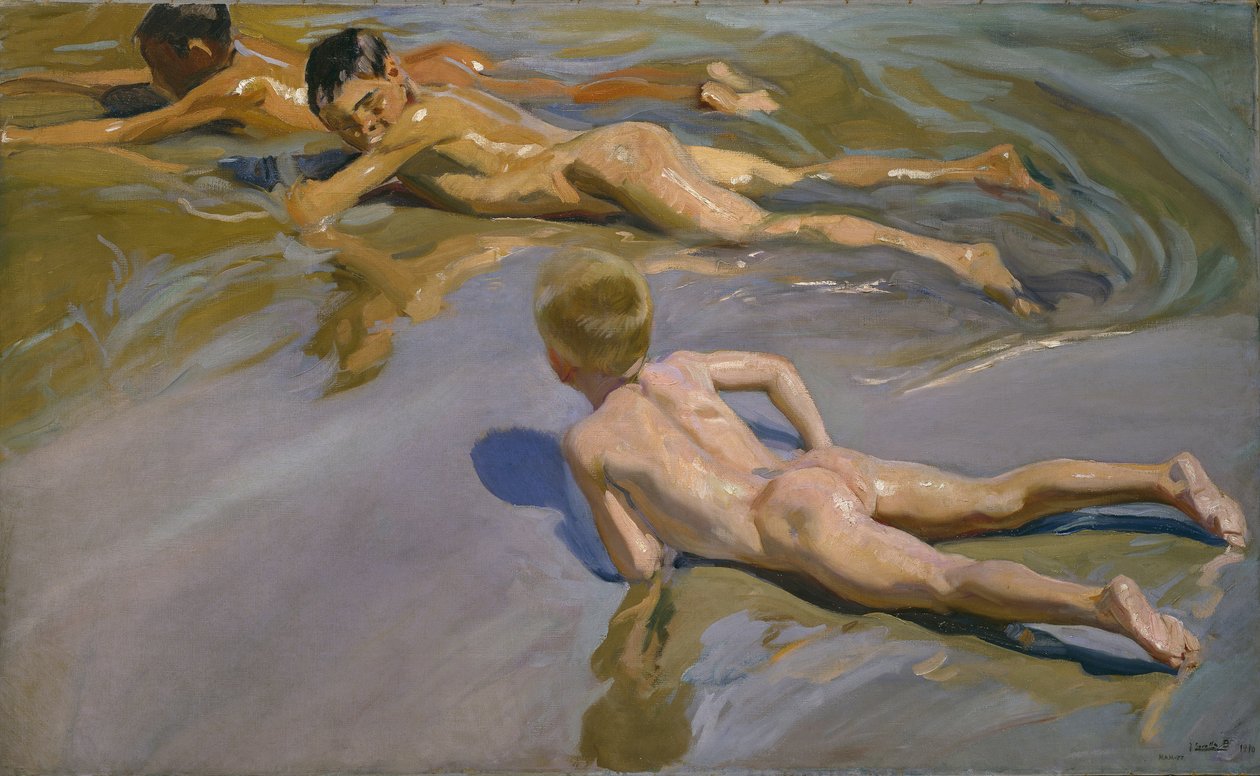 Jongens op het Strand door Joaquín Sorolla