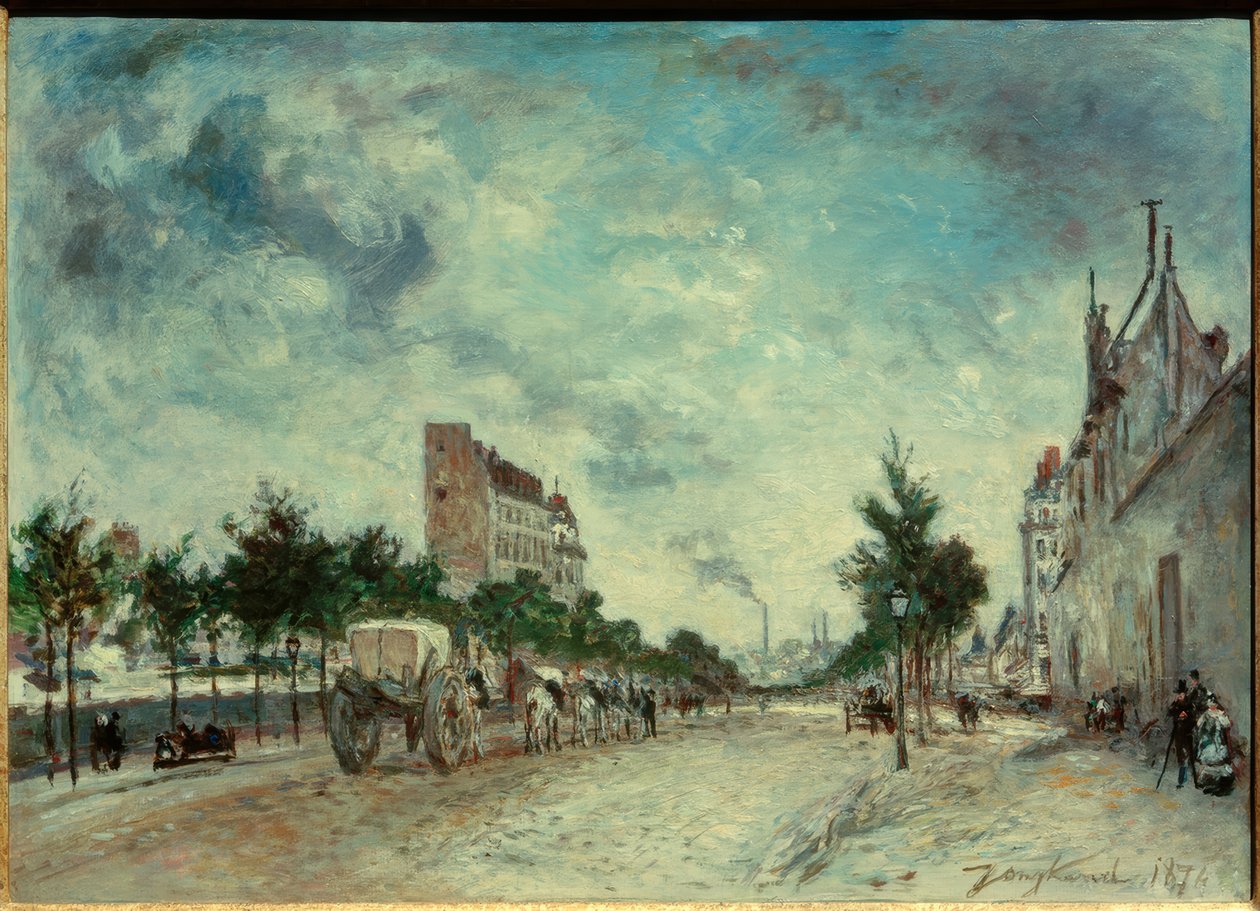 Boulevard de Port-Royal in Parijs door Johan Barthold Jongkind