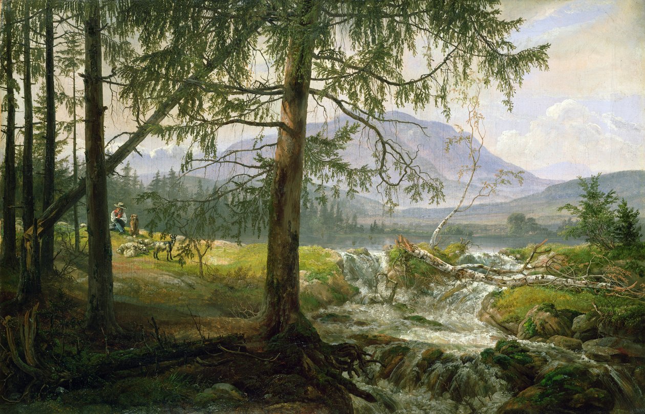 Noordelijk landschap, 1822 door Johan Christian Dahl