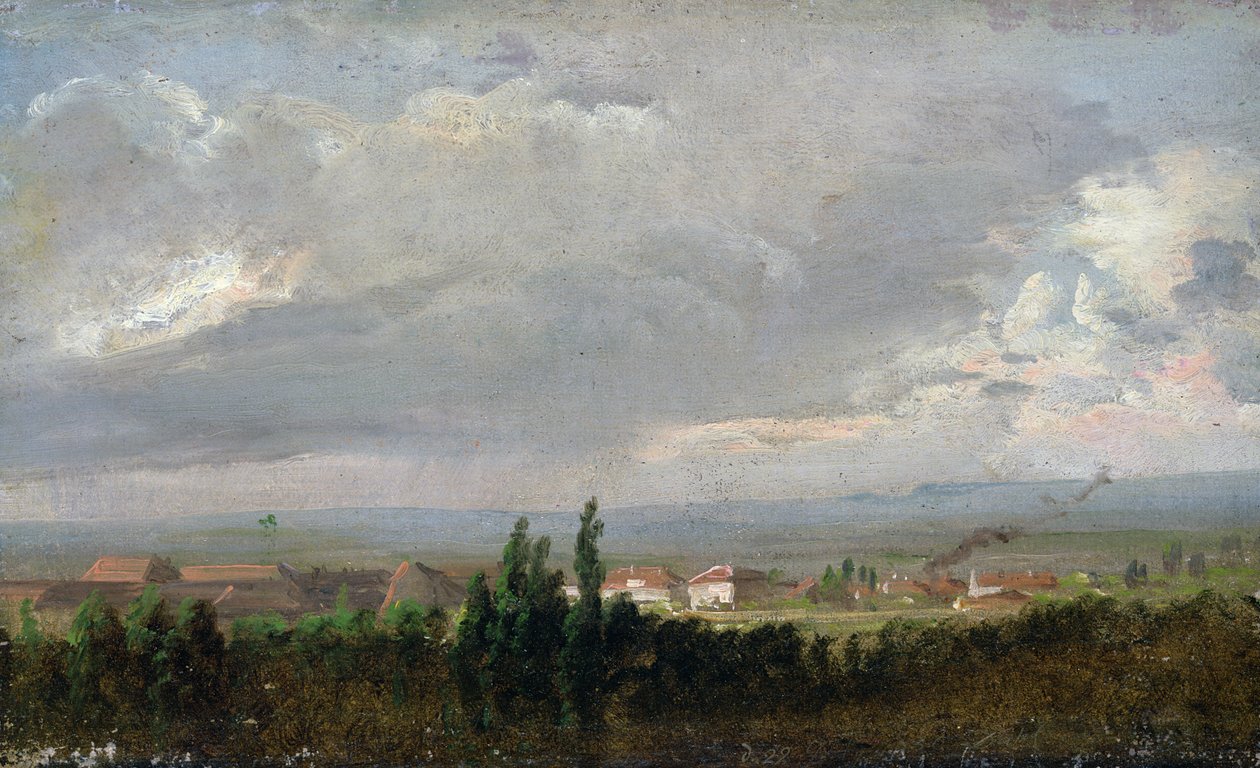 Onweer bij Dresden, 1830 door Johan Christian Dahl