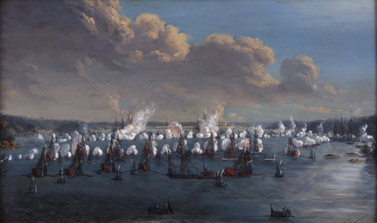 Slag bij Fredrickshamn 15 mei 1790 door Johan Tietrich Schoultz