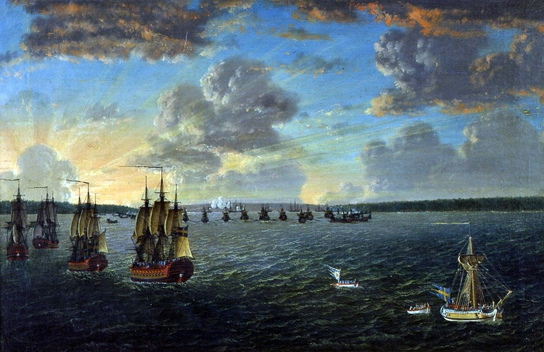 De Zeeslag bij Viborgska Baai 15.6 1790 door Johan Tietrich Schoultz