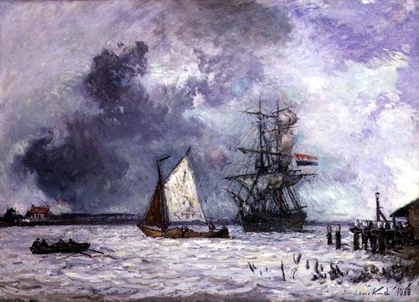 De Maas door Johan Barthold Jongkind