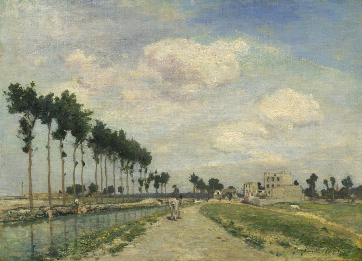 Het jaagpad door Johan Barthold Jongkind