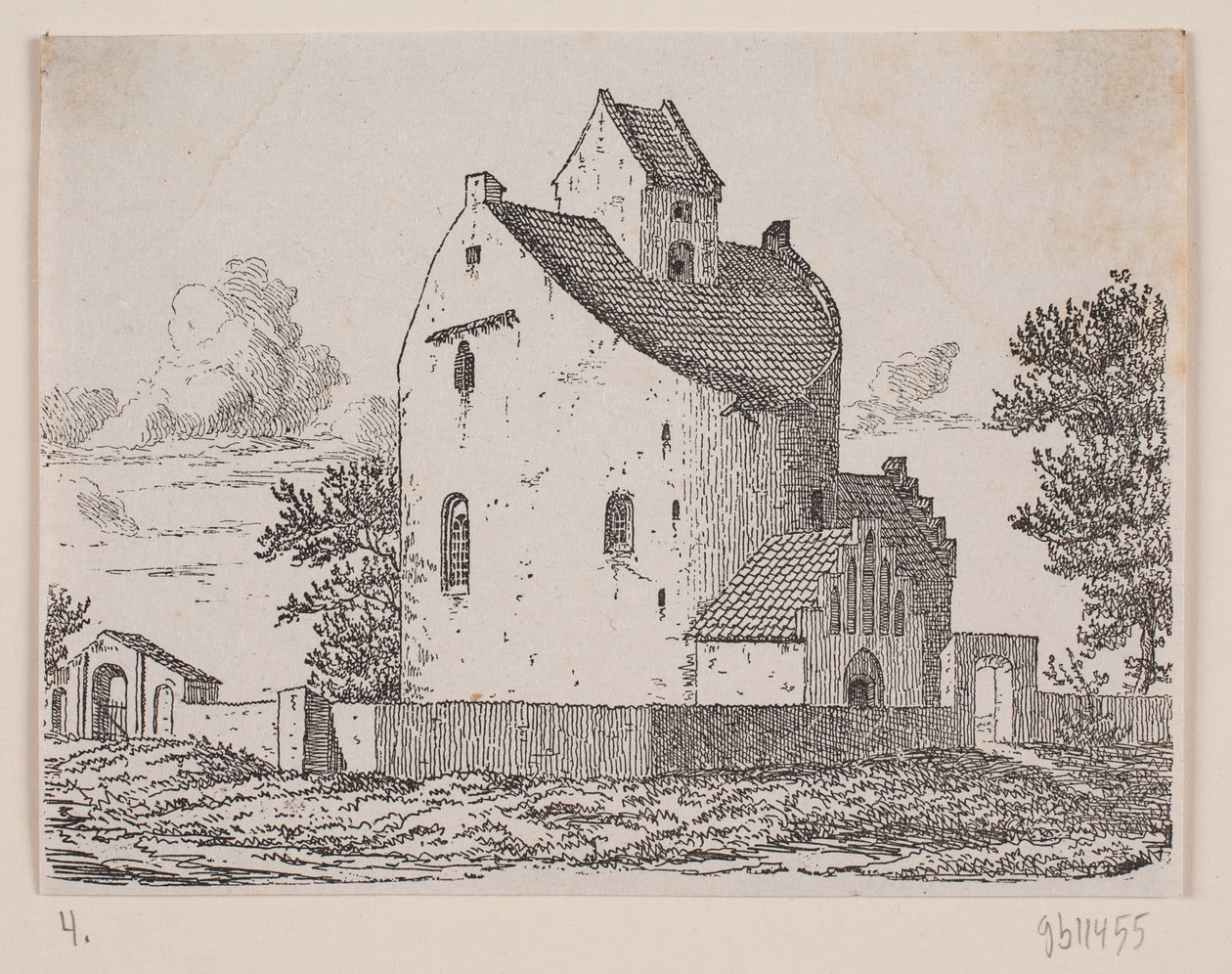 Kerk van Bjernede door Johan Aagaard