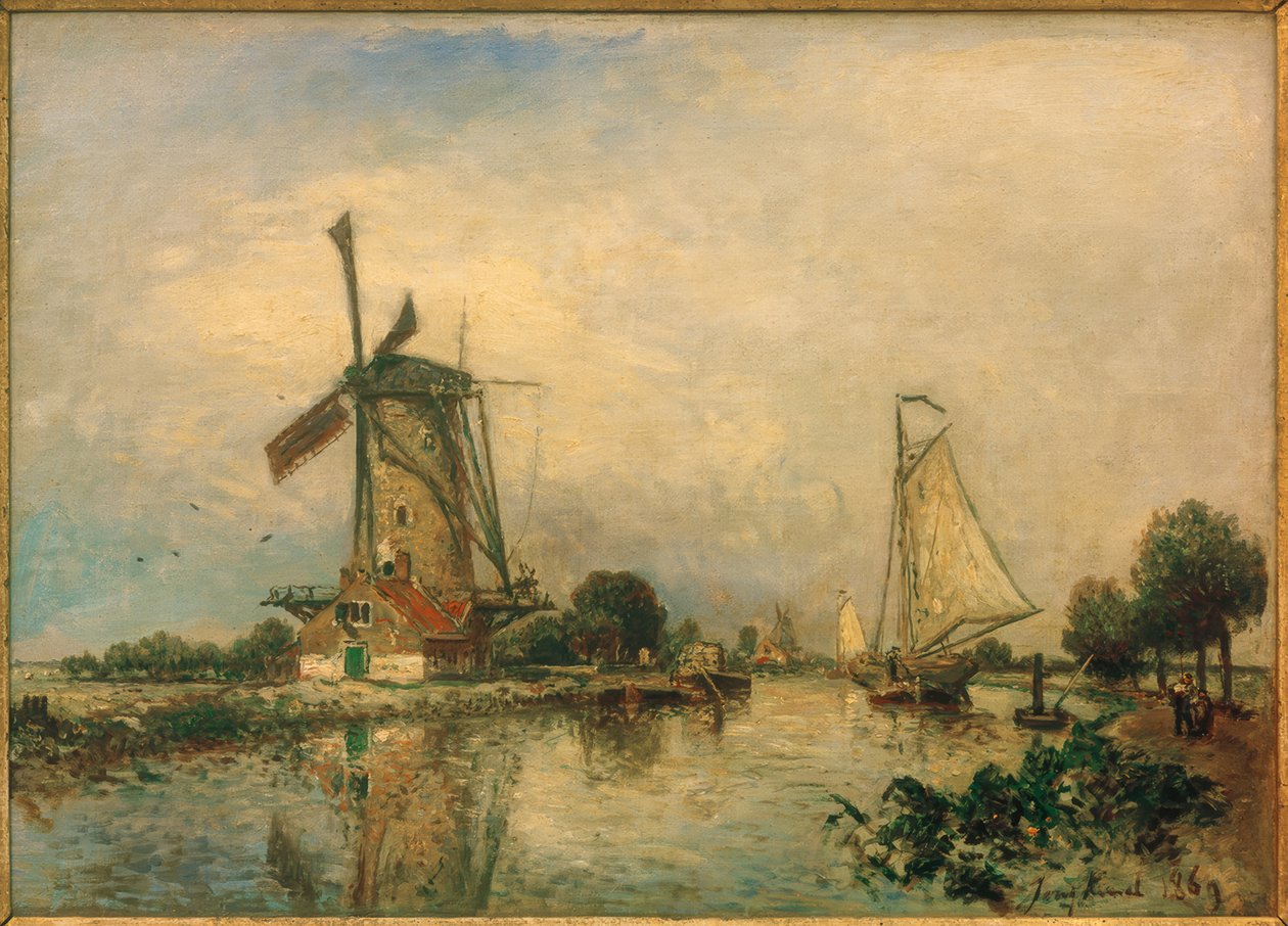 Bij Overschie door Johan Barthold Jongkind