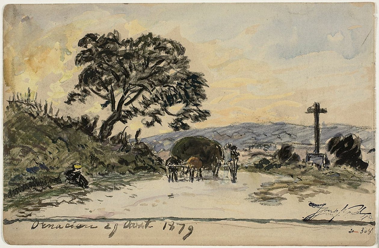 Ornacieux (recto en verso) door Johan Barthold Jongkind