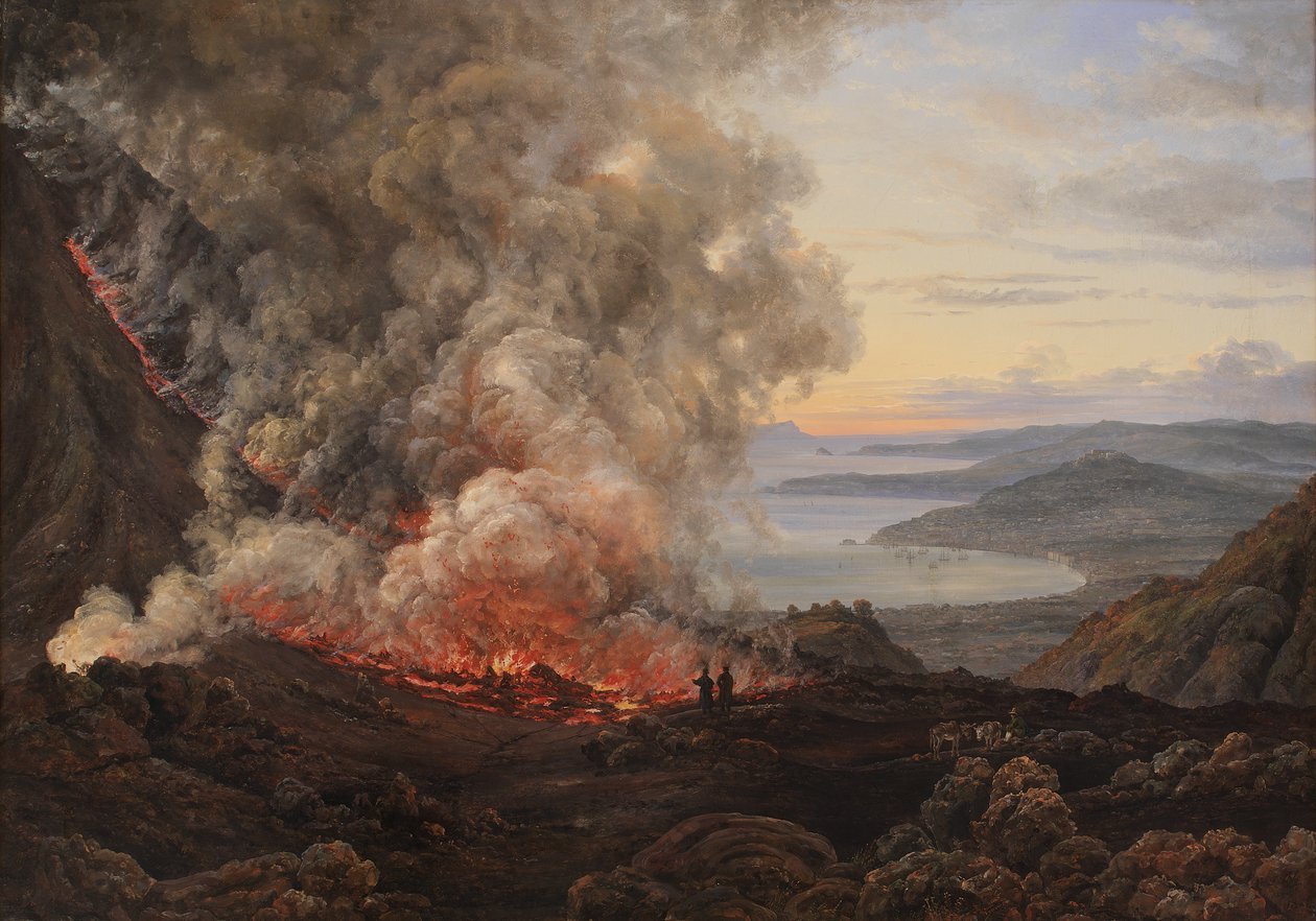 Uitbarsting van de vulkaan Vesuvius door Johan Christian Dahl