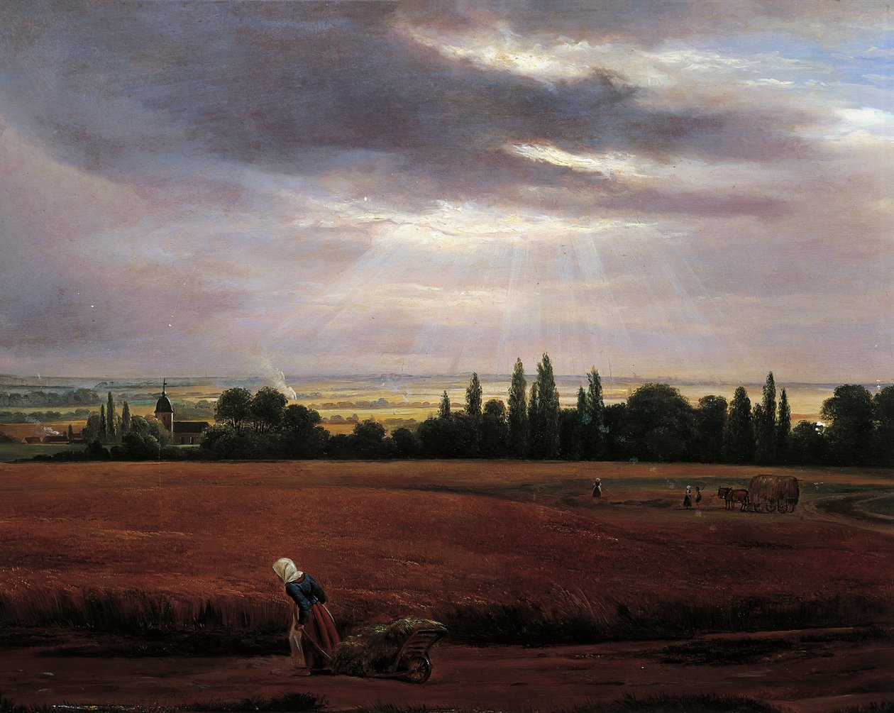Landschap in de buurt van Dresden door Johan Christian Dahl