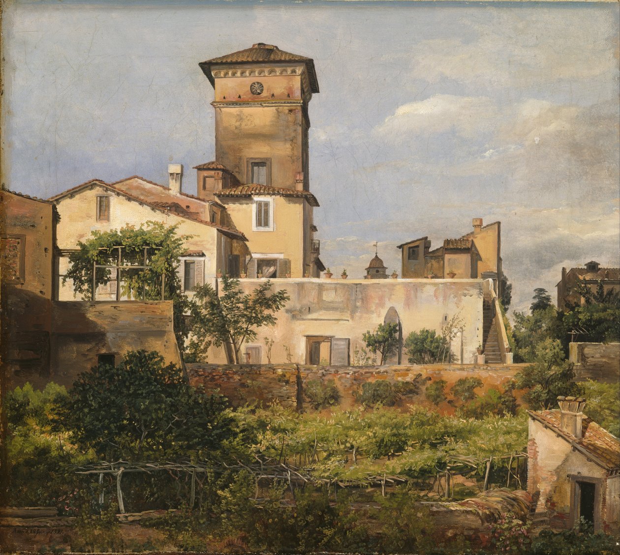 Scène van de Villa Malta door Johan Christian Dahl