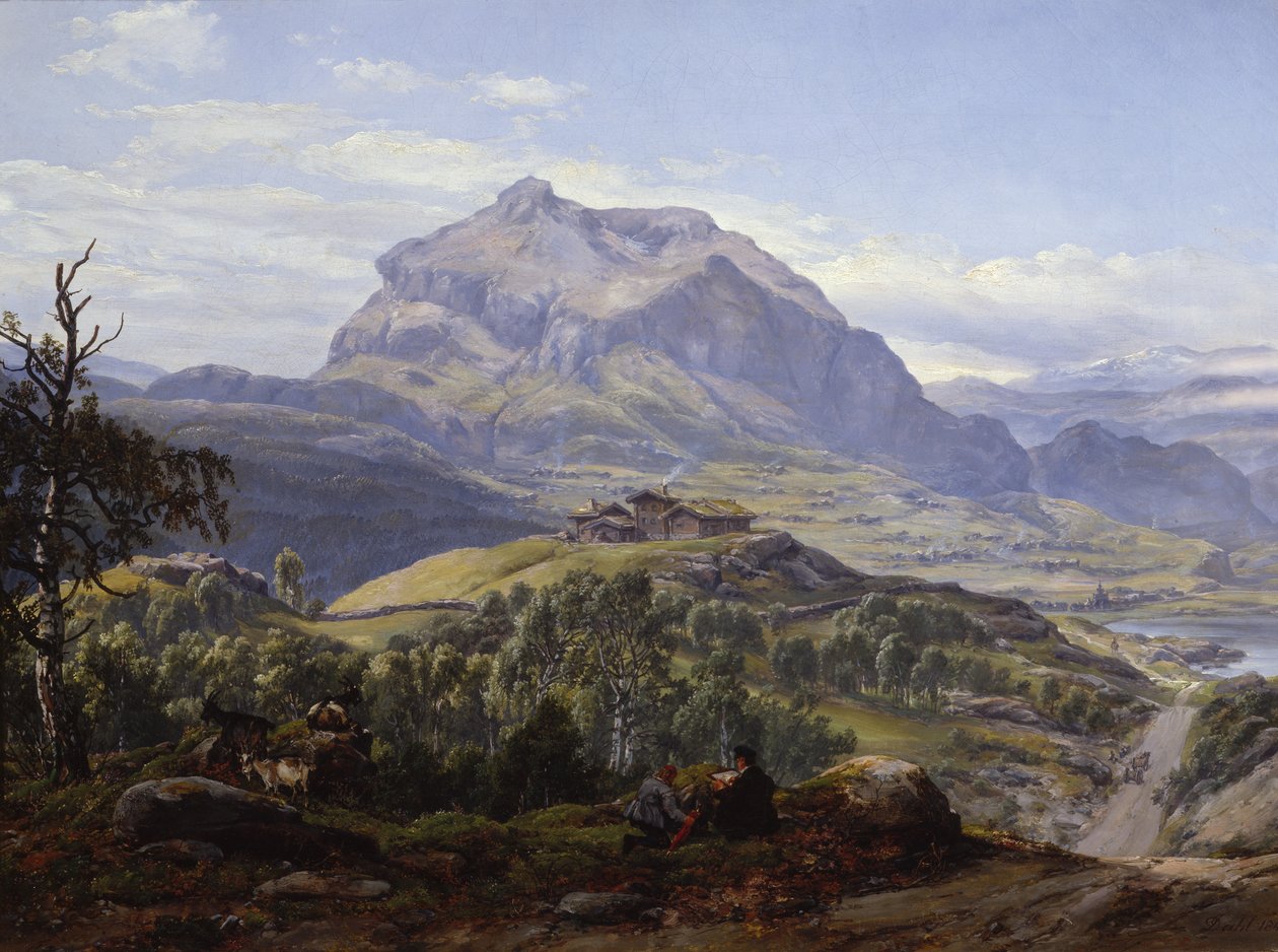Vang in Valdres door Johan Christian Dahl