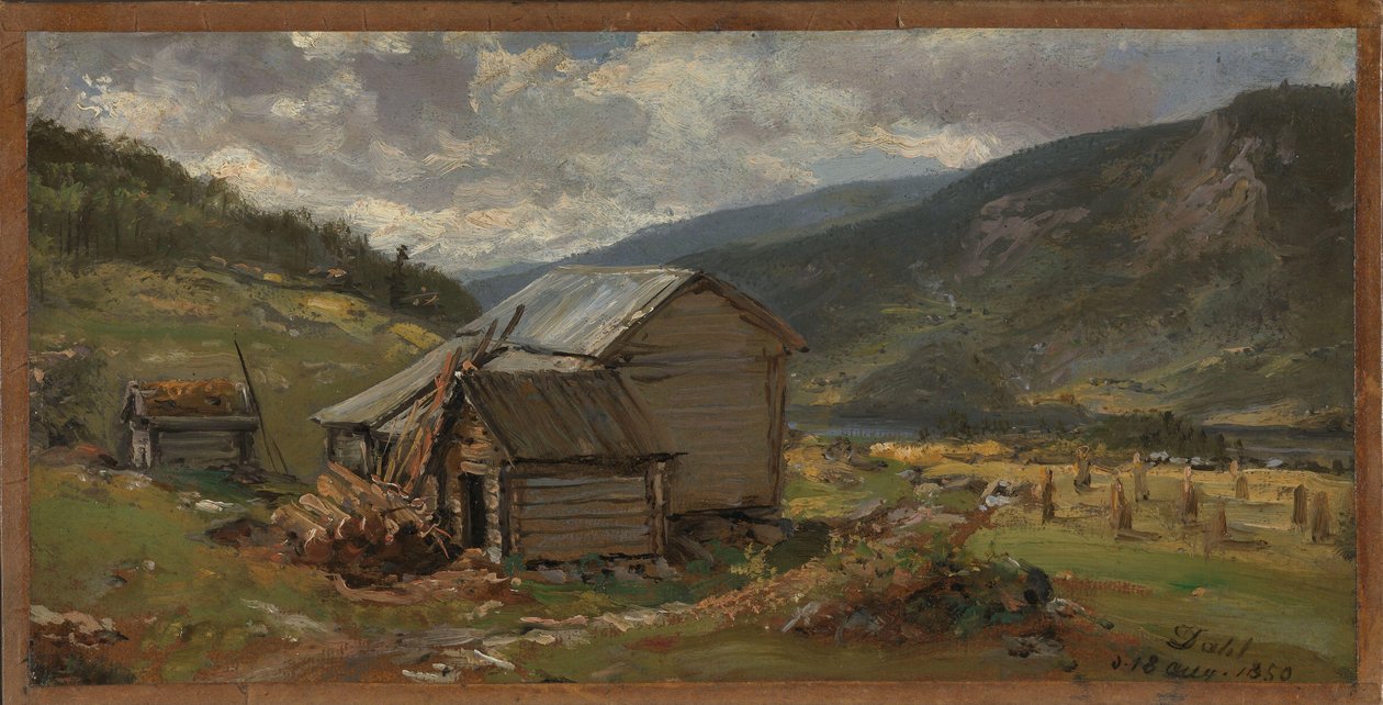 Uitzicht op Hjelle in Valdres door Johan Christian Dahl