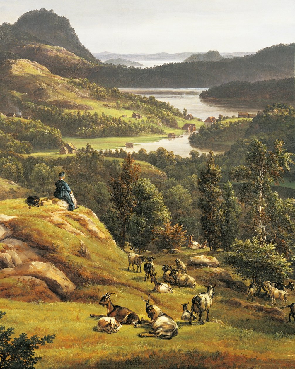 Uitzicht op de Abdij van Lyse bij Bergen door Johan Christian Dahl