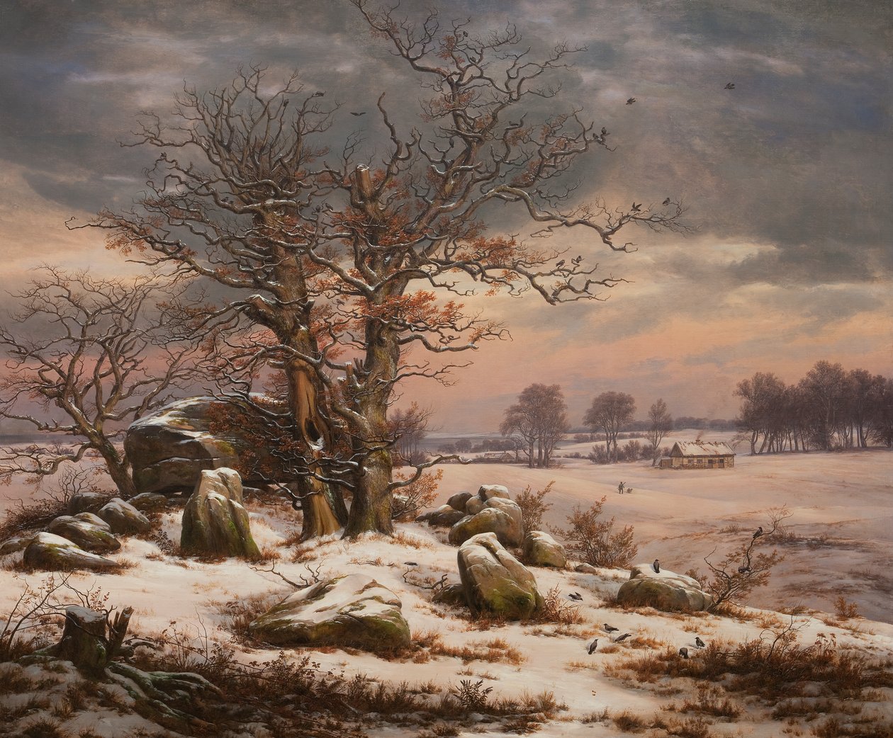 Winterlandschap. Nabij Vordingborg door Johan Christian Dahl